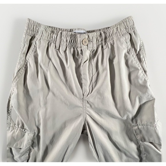 Zara Man Cargo Pants Size Small Off White Elastic Waist Side Cargo Pockets 26x24 - Picture 2 of 11